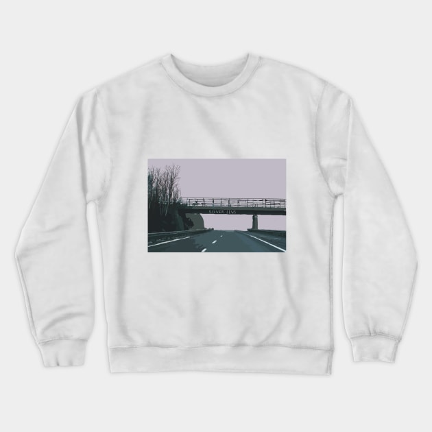 Silver Jews - American Water, We Are Real, Message broadcast on an overpass Crewneck Sweatshirt by Window House